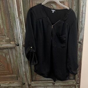 Charlotte Russe Black Blouse with Zipper